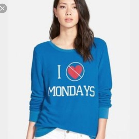 Wildfox I Hate Mondays Pullover Size Small - Picture 1 of 3